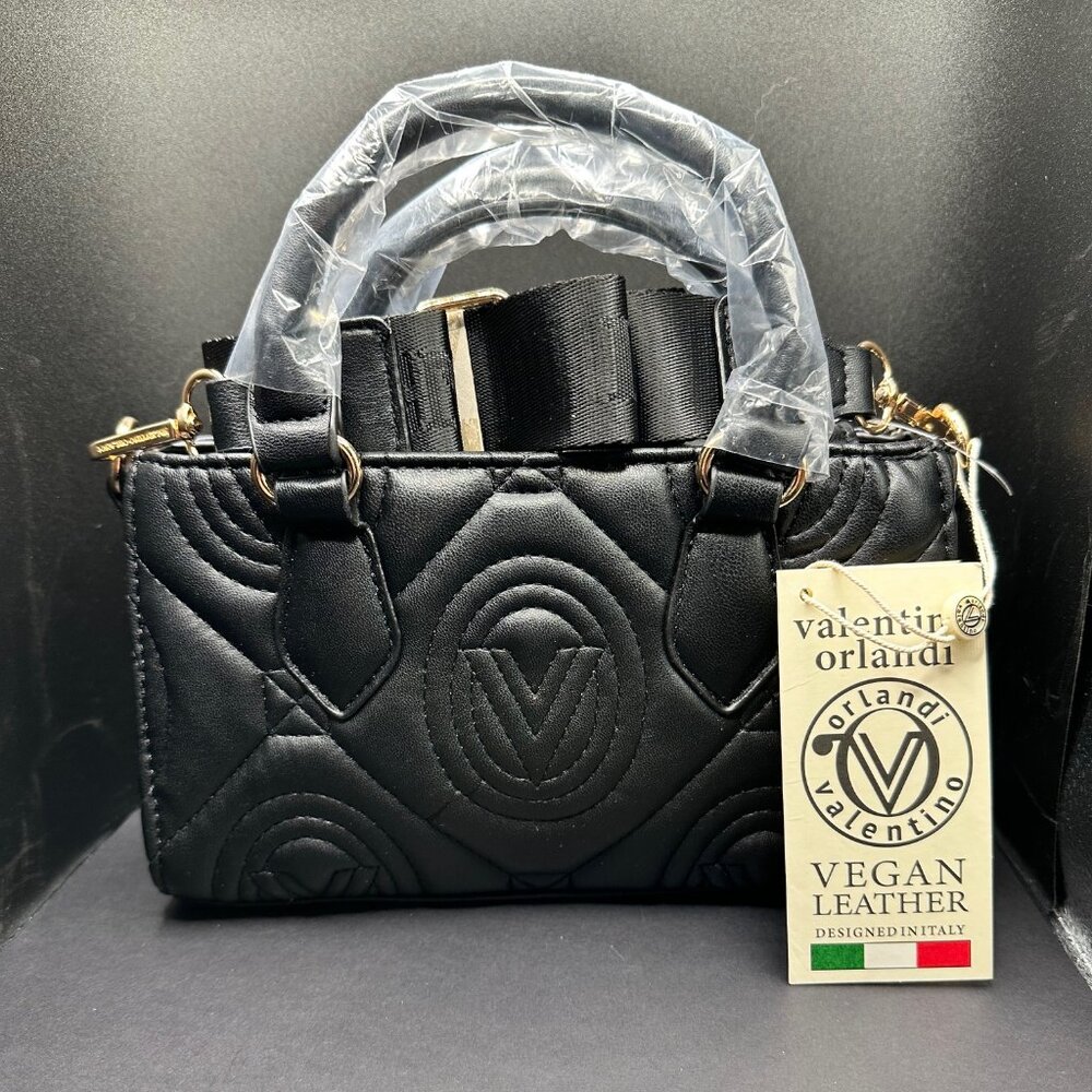 Valentino Orlandi Quilted Purse in Black